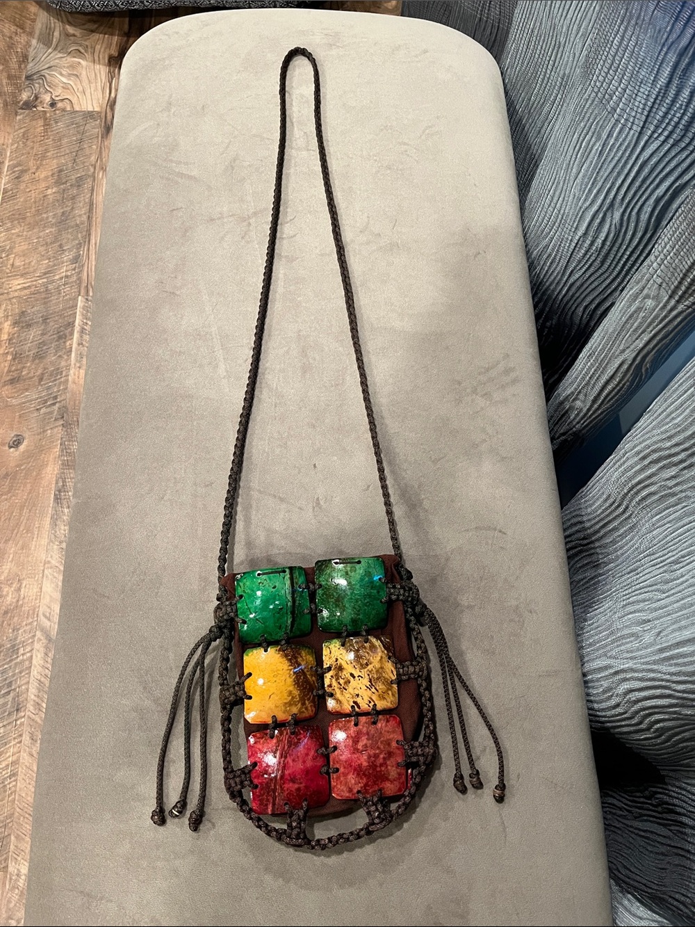 Source Unknown Multicolor Tile Crossbody Bag